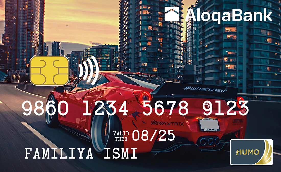 Custom-designed bank card «Humo»